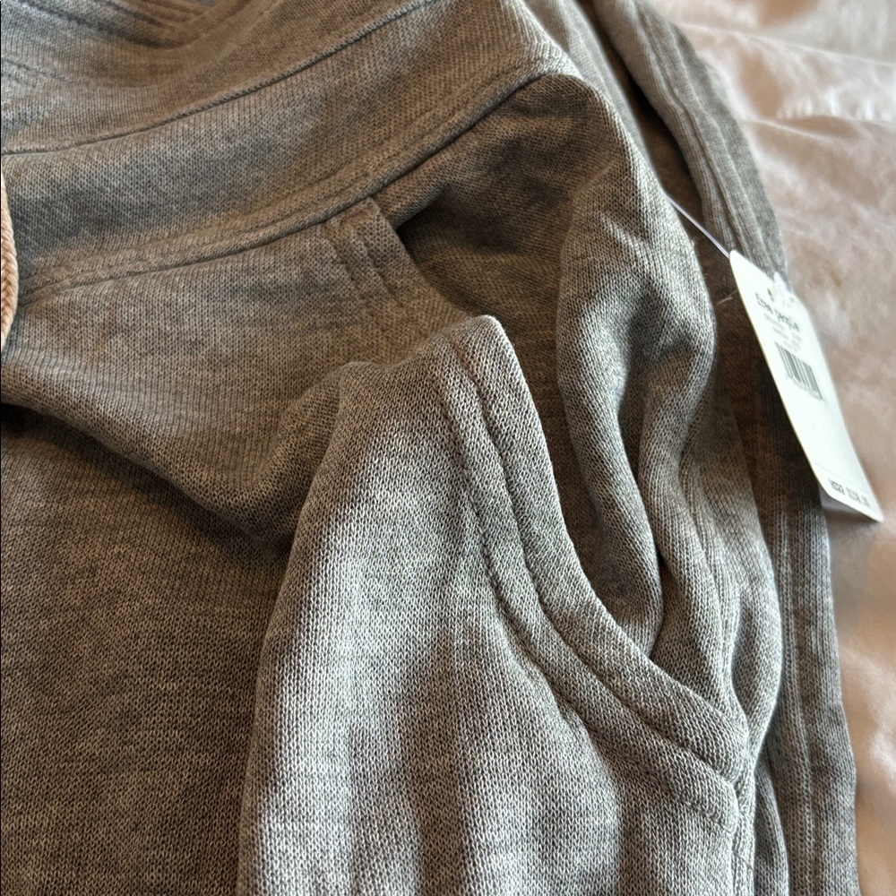 Free People Creekside Heather Gray Jogger Ankle Tie Harem Drop Crotch pants NWT - Picture 6 of 13